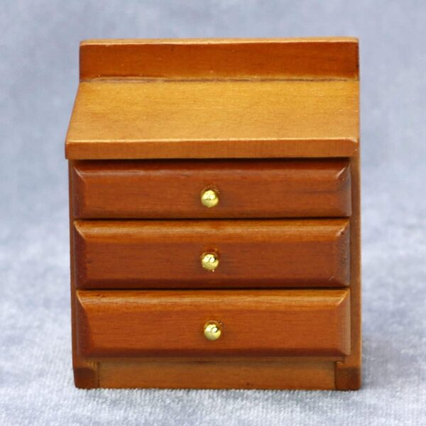 VICASKY Mini-Kleiderschrank aus Holz 1:12 – Puppenmöbel und Miniaturdekoration