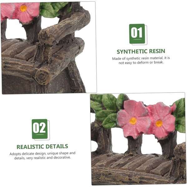 YARNOW Set 4 Ornamenti Solari Miniature Sedia da Giardino in Resina Sintetica