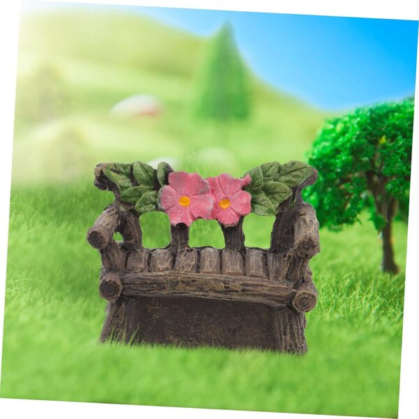 YARNOW Set 4 Ornamenti Solari Miniature Sedia da Giardino in Resina Sintetica