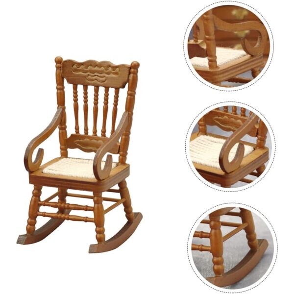 VICASKY Mini Sedia in Legno per Casa delle Bambole – Design Realistico e Compatto