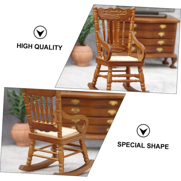 VICASKY Mini Sedia in Legno per Casa delle Bambole – Design Realistico e Compatto