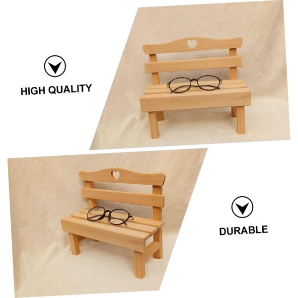 VICASKY Mini panca in legno di pino decorativa per esterni e casa, 25x23x11,5 cm