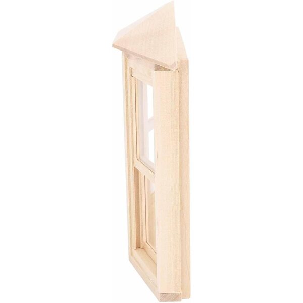 Gonetre Finestra in Legno di Betulla per Casa delle Bambole 1:12, Elegante e Realistica