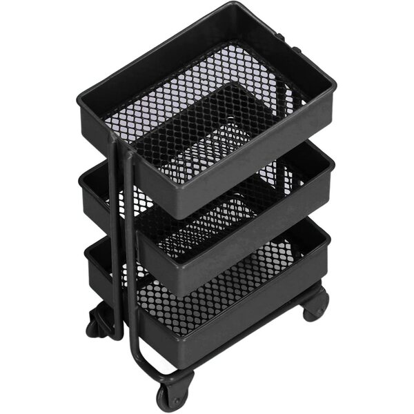 Gonetre Carrello Mobile in Metallo per Casa delle Bambole a 3 Livelli con Ruote