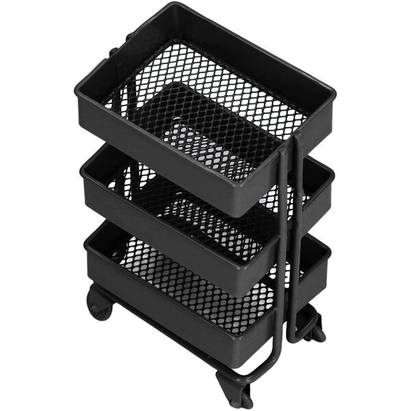 Gonetre Carrello Mobile in Metallo per Casa delle Bambole a 3 Livelli con Ruote