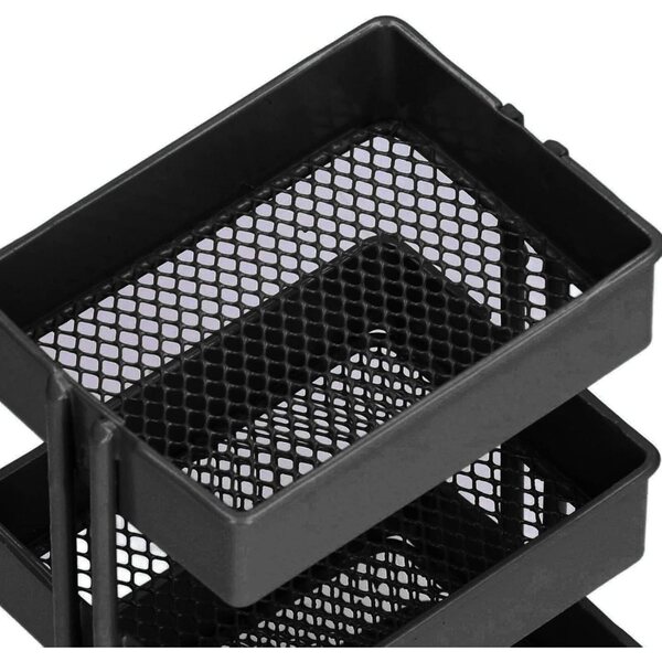 Gonetre Carrello Mobile in Metallo per Casa delle Bambole a 3 Livelli con Ruote
