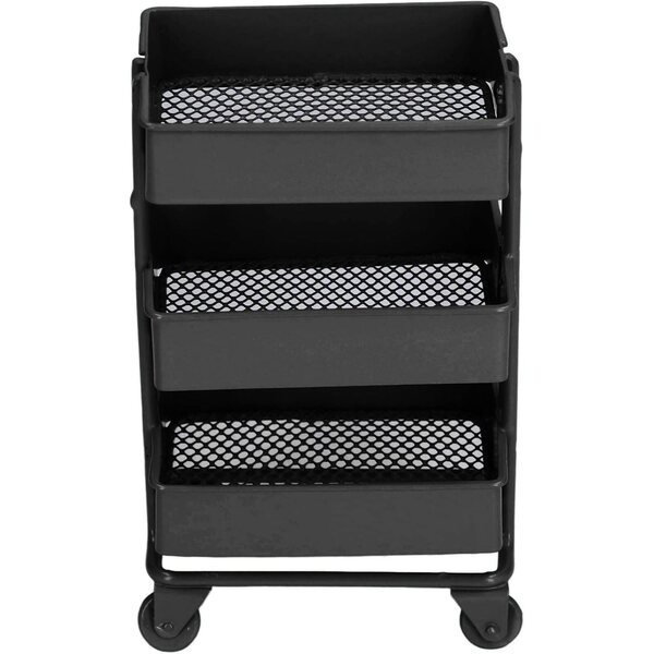 Gonetre Carrello Mobile in Metallo per Casa delle Bambole a 3 Livelli con Ruote