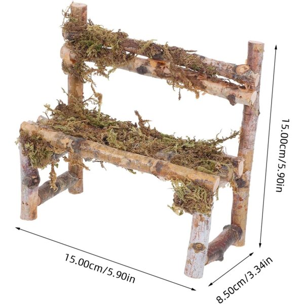 VICASKY sedia in legno miniatura per casa delle bambole, decorazione realistica e artigianale