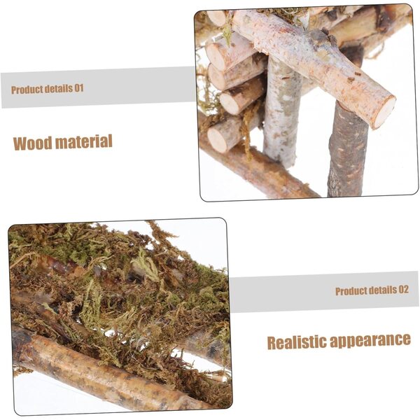 VICASKY sedia in legno miniatura per casa delle bambole, decorazione realistica e artigianale