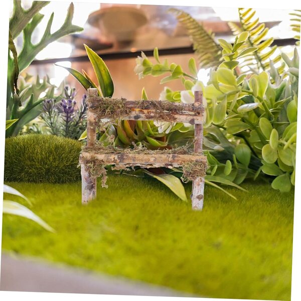 VICASKY sedia in legno miniatura per casa delle bambole, decorazione realistica e artigianale