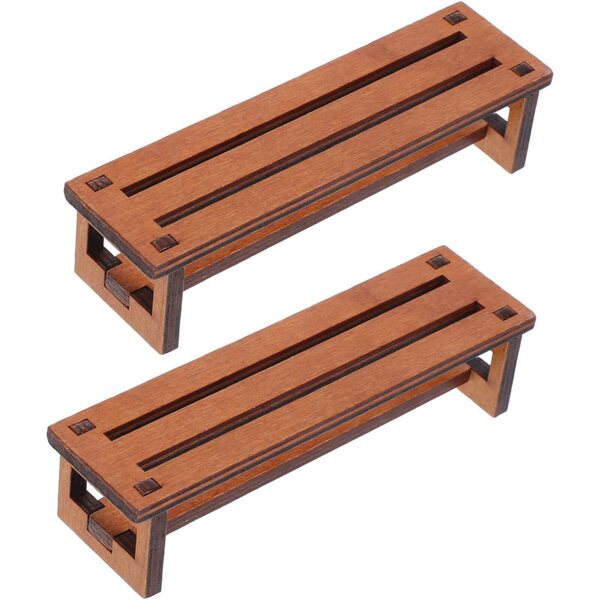 VICASKY Mini Vintage Holzstuhl 2 Stück für Puppenhäuser und Dekorationen