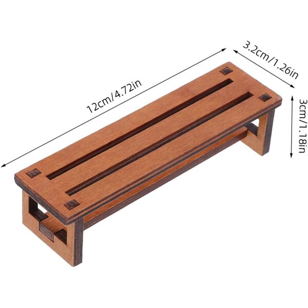 VICASKY Mini Sedia in Legno Vintage 2 pezzi per Case delle Bambole e Decorazioni