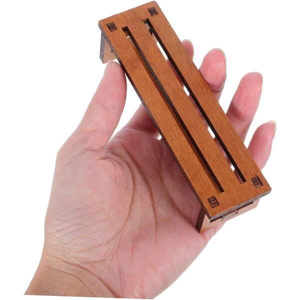 VICASKY Mini Sedia in Legno Vintage 2 pezzi per Case delle Bambole e Decorazioni