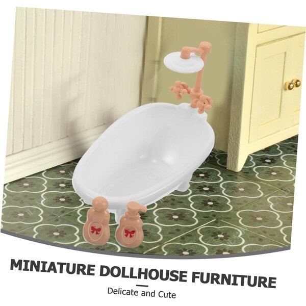 VICASKY Set Mobili Mini Bagno Casa delle Bambole Realistico e Dettagliato 8x7x6 cm