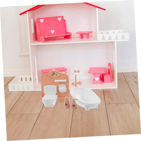 VICASKY Set Mobili Mini Bagno Casa delle Bambole Realistico e Dettagliato 8x7x6 cm