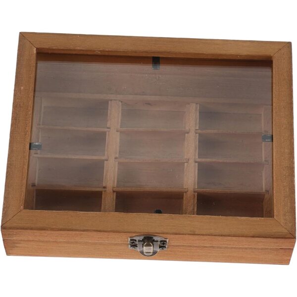 VICASKY Mini-Bücherregal für Puppenhäuser, 15 x 12 x 3,5 cm, realistisches Holz