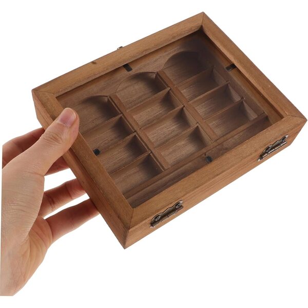 VICASKY Mini Libreria Case delle Bambole 15x12x3,5 cm Realistica in Legno