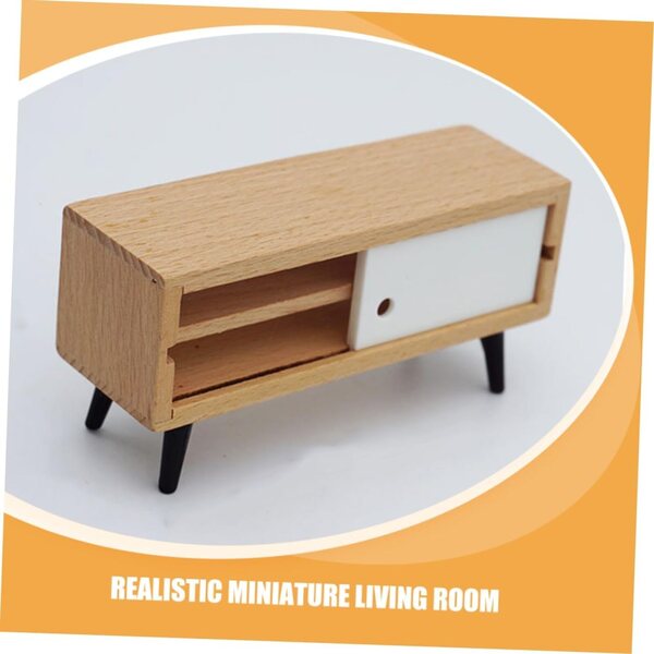 VICASKY Set Mini Mobili Soggiorno Casa delle Bambole 1:12 - Divano, TV e Tavolino