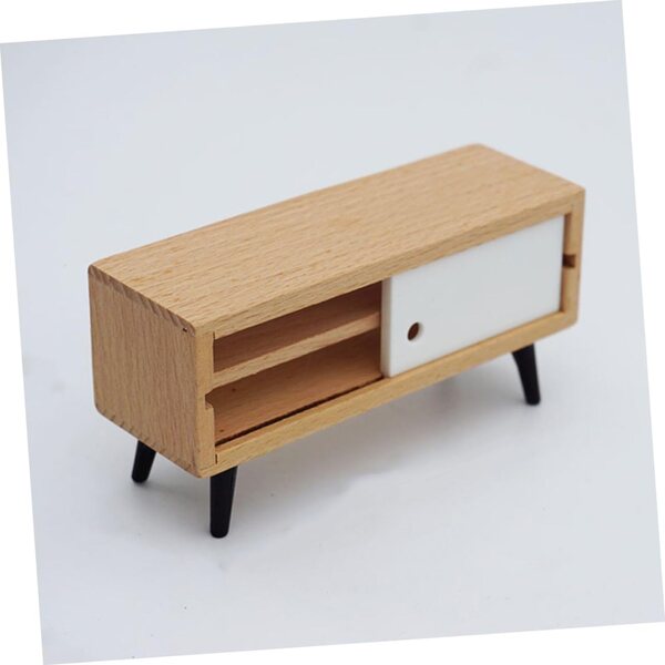 VICASKY Set Mini Mobili Soggiorno Casa delle Bambole 1:12 - Divano, TV e Tavolino