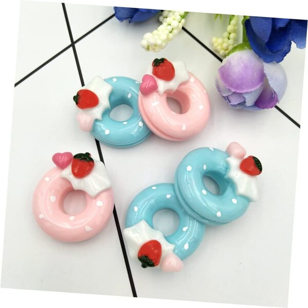 Toyvian Set 20 Accessori Decorativi in Resina a Forma di Ciambella per Progetti Fai da Te