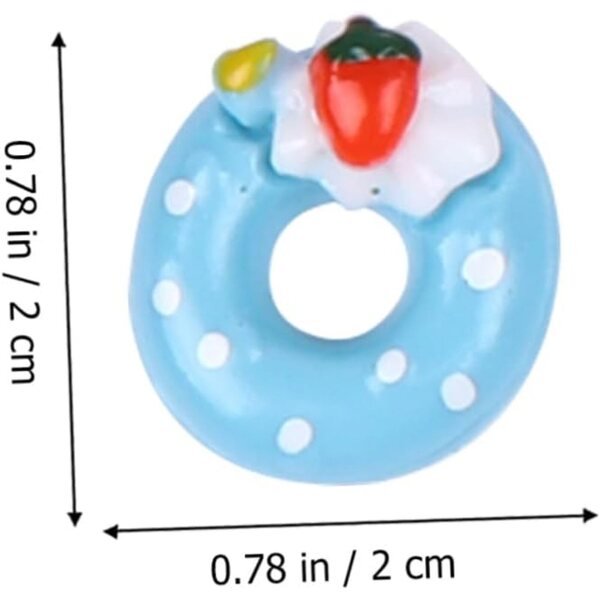 Toyvian Set 20 Accessori Decorativi in Resina a Forma di Ciambella per Progetti Fai da Te