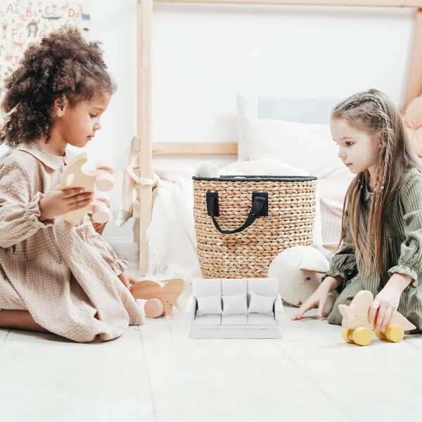 Mini divano bianco VICASKY per casa delle bambole, set mobili soggiorno miniatura