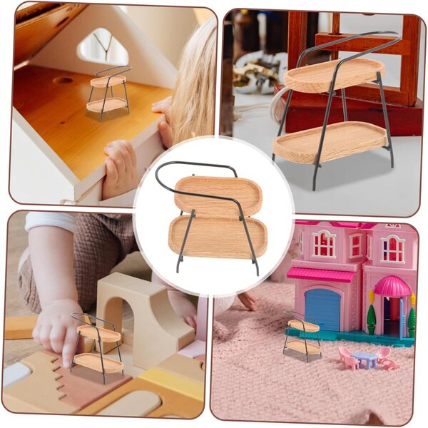 VICASKY Mini Scaffale Nero a 12 Ripiani per Miniature e Decorazioni Casa