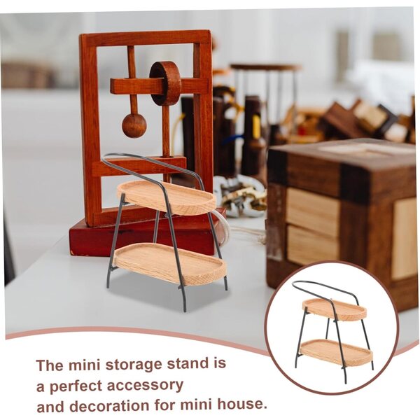 VICASKY Mini Scaffale Nero a 12 Ripiani per Miniature e Decorazioni Casa