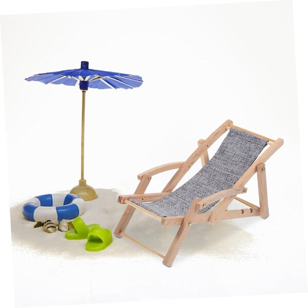 VICASKY Set 4 Sedie da Spiaggia Miniature per Decorazione Casa Bambole