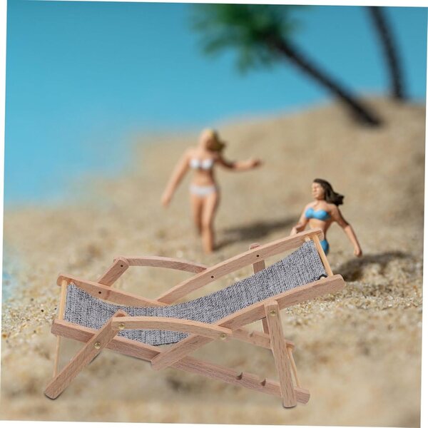 VICASKY Set 4 Sedie da Spiaggia Miniature per Decorazione Casa Bambole