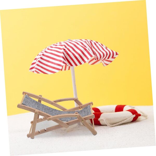 VICASKY Set 4 Sedie da Spiaggia Miniature per Decorazione Casa Bambole