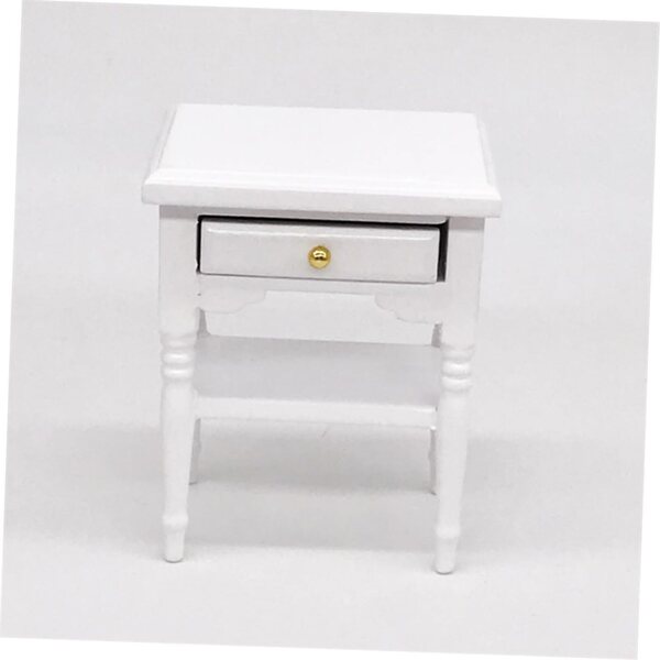 VICASKY Mini Mobili in Legno Bianco 1:12 per Casa in Miniatura, Decorazione Dettagliata