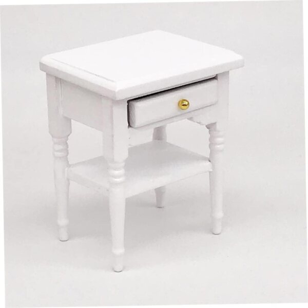 VICASKY Mini Mobili in Legno Bianco 1:12 per Casa in Miniatura, Decorazione Dettagliata