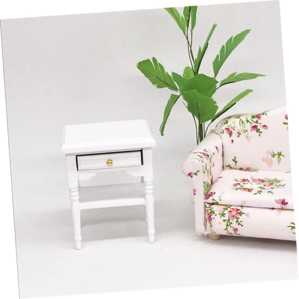 VICASKY Mini Mobili in Legno Bianco 1:12 per Casa in Miniatura, Decorazione Dettagliata