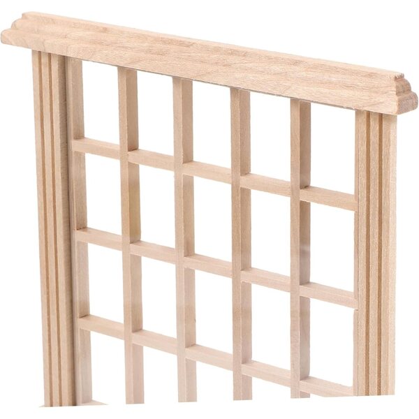 VICASKY Mini finestra in legno non colorata per casa delle bambole fai da te