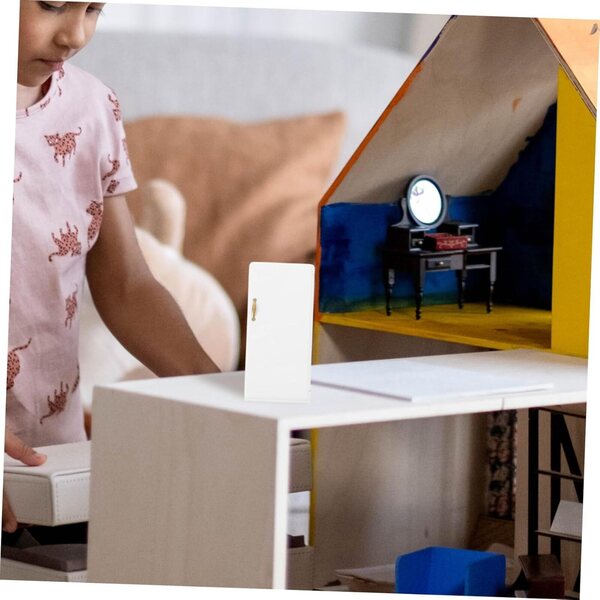 VICASKY Mini Frigorifero Bianco per Casa delle Bambole e Decorazioni Miniature