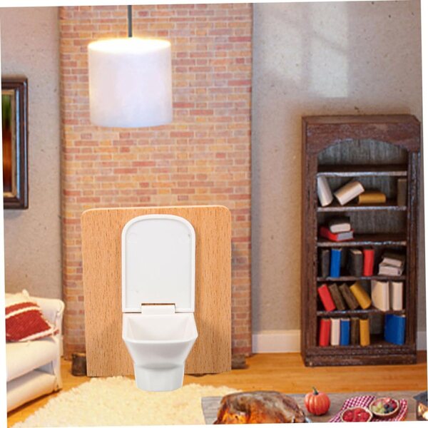 VICASKY Puppenhaus-Miniatur-Badezimmer-Set mit Badewanne, WC und Zubehör