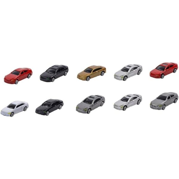 Set mit 10 Automodellen im Maßstab 1:75 TTETTZ – farbige Kunststoffminiaturen