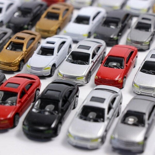 Set mit 10 Automodellen im Maßstab 1:75 TTETTZ – farbige Kunststoffminiaturen
