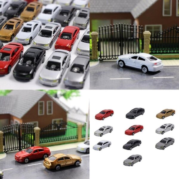 Set mit 10 Automodellen im Maßstab 1:75 TTETTZ – farbige Kunststoffminiaturen