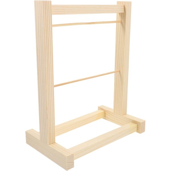 VICASKY Kleiderbügel aus Holz für Puppen – Mini-Puppenhaus-Kleider-Organizer