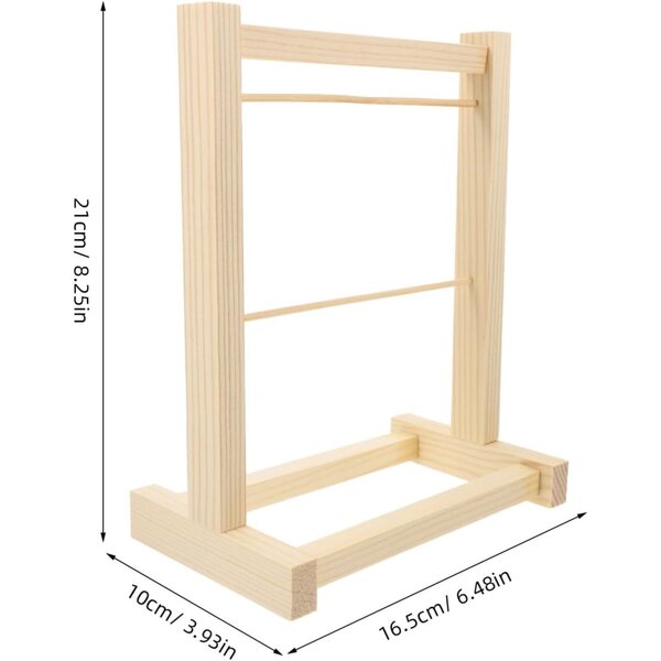VICASKY Appendiabiti in Legno per Bambole - Mini Organizzatore Vestiti Casa delle Bambole