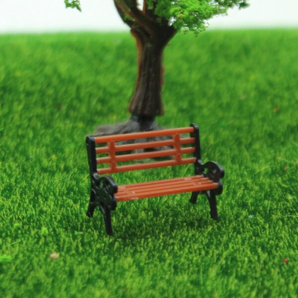 Miniatur-Parkbankmodell 1:75 aus ABS für Puppenhäuser und Bühnenbilder