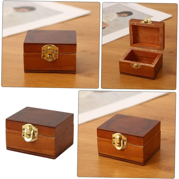 VICASKY Casetta in legno miniatura 1:12 accessori camera da letto per casa delle bambole