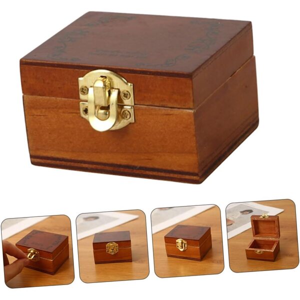 VICASKY Casetta in legno miniatura 1:12 accessori camera da letto per casa delle bambole