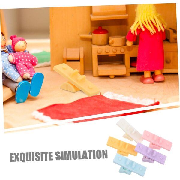 VICASKY 10 pezzi mini altalena in resina per casa delle bambole, colori assortiti
