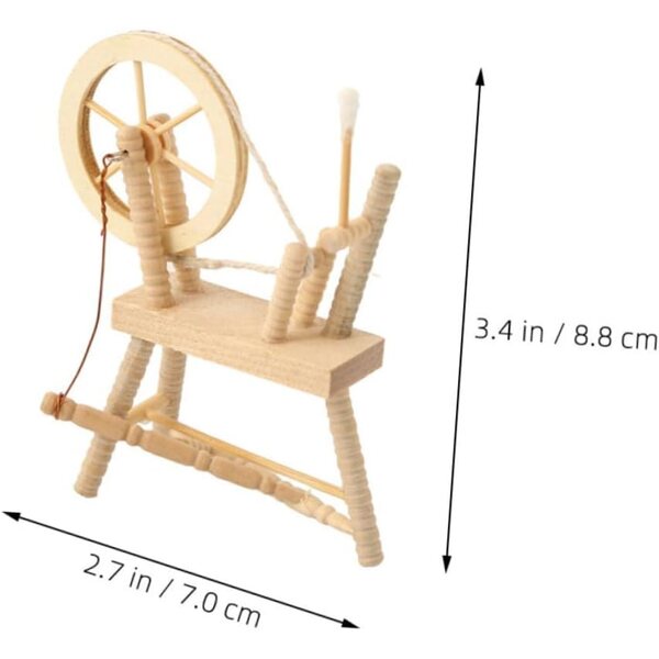 VICASKY Mini Vintage Holznähmaschine 1:12 für Puppenhaus