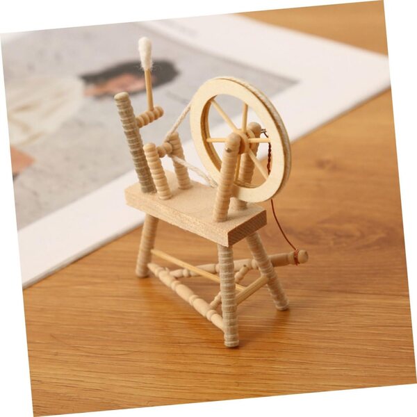 VICASKY Mini Vintage Holznähmaschine 1:12 für Puppenhaus