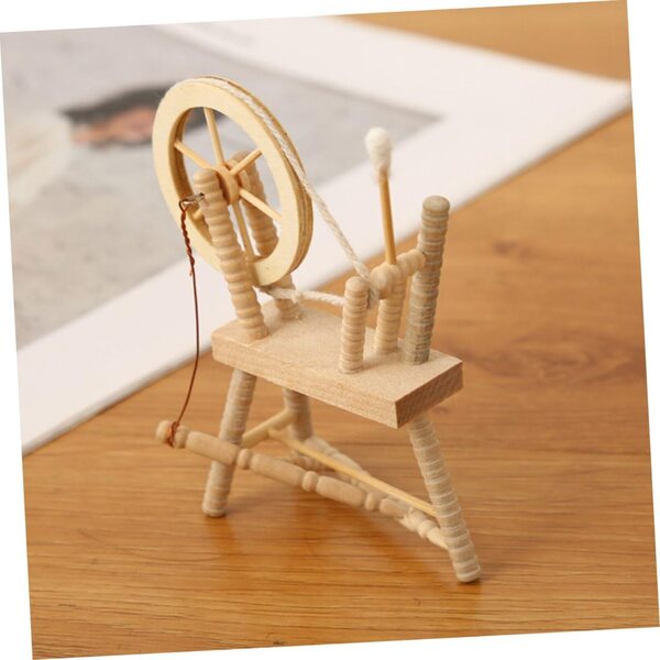 VICASKY Mini Vintage Holznähmaschine 1:12 für Puppenhaus