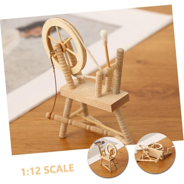 VICASKY Mini Vintage Holznähmaschine 1:12 für Puppenhaus
